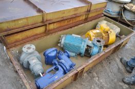 Contents of Steel Chest, including three pumps and