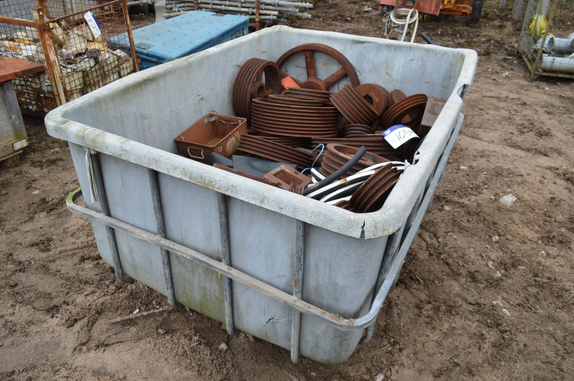 Mainly Pulley Wheels, with container