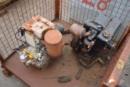 Two Lister-Petter Engines, in steel cage pallet (s