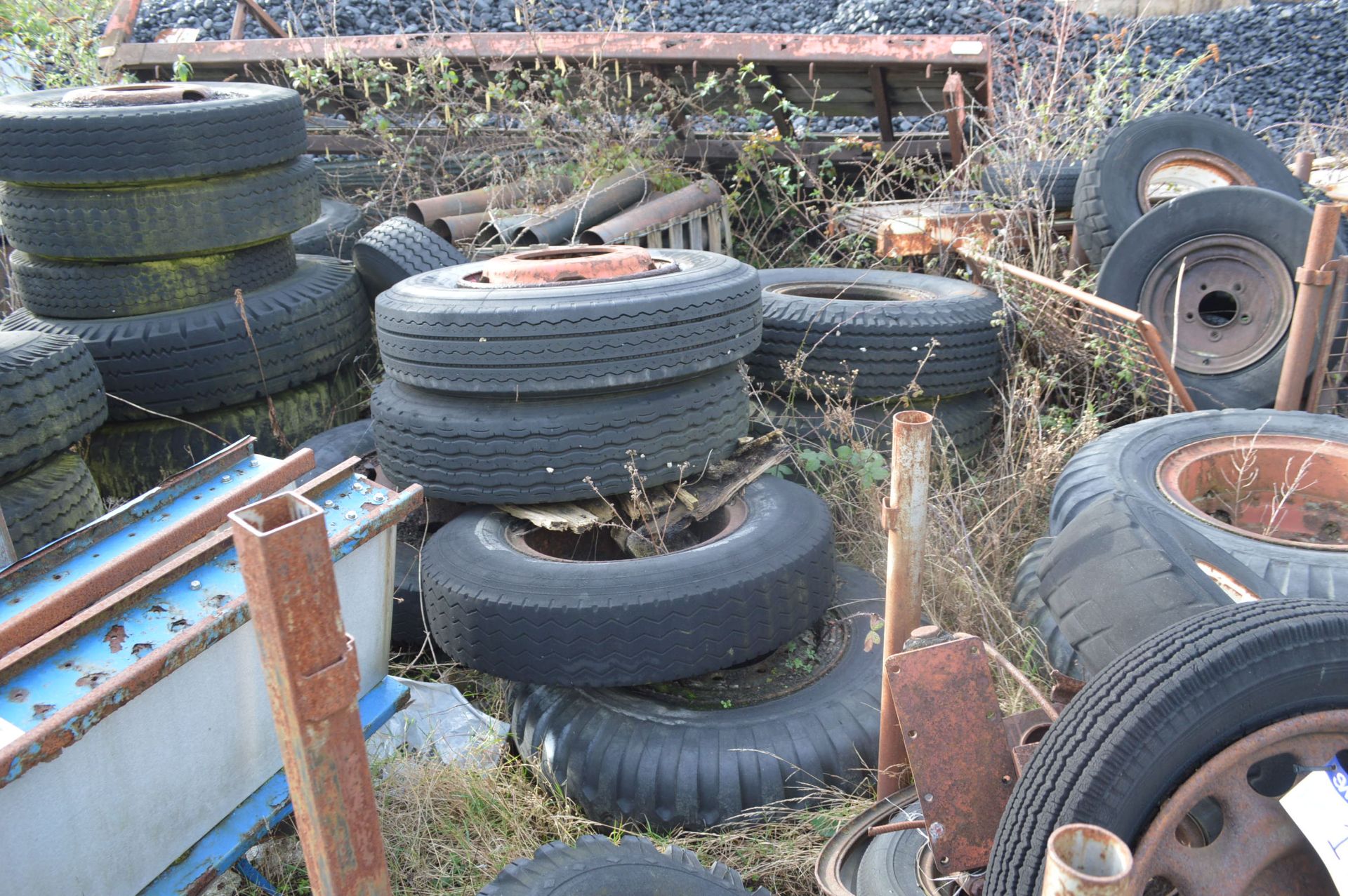 Assorted Wheels & Tyres, in one area of yard - Image 6 of 10