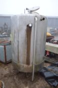 Stainless Steel Tank, approx. 1.2m dia. x 1.7m dee