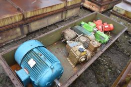 Assorted Pumps & Gear Units, in steel missile box