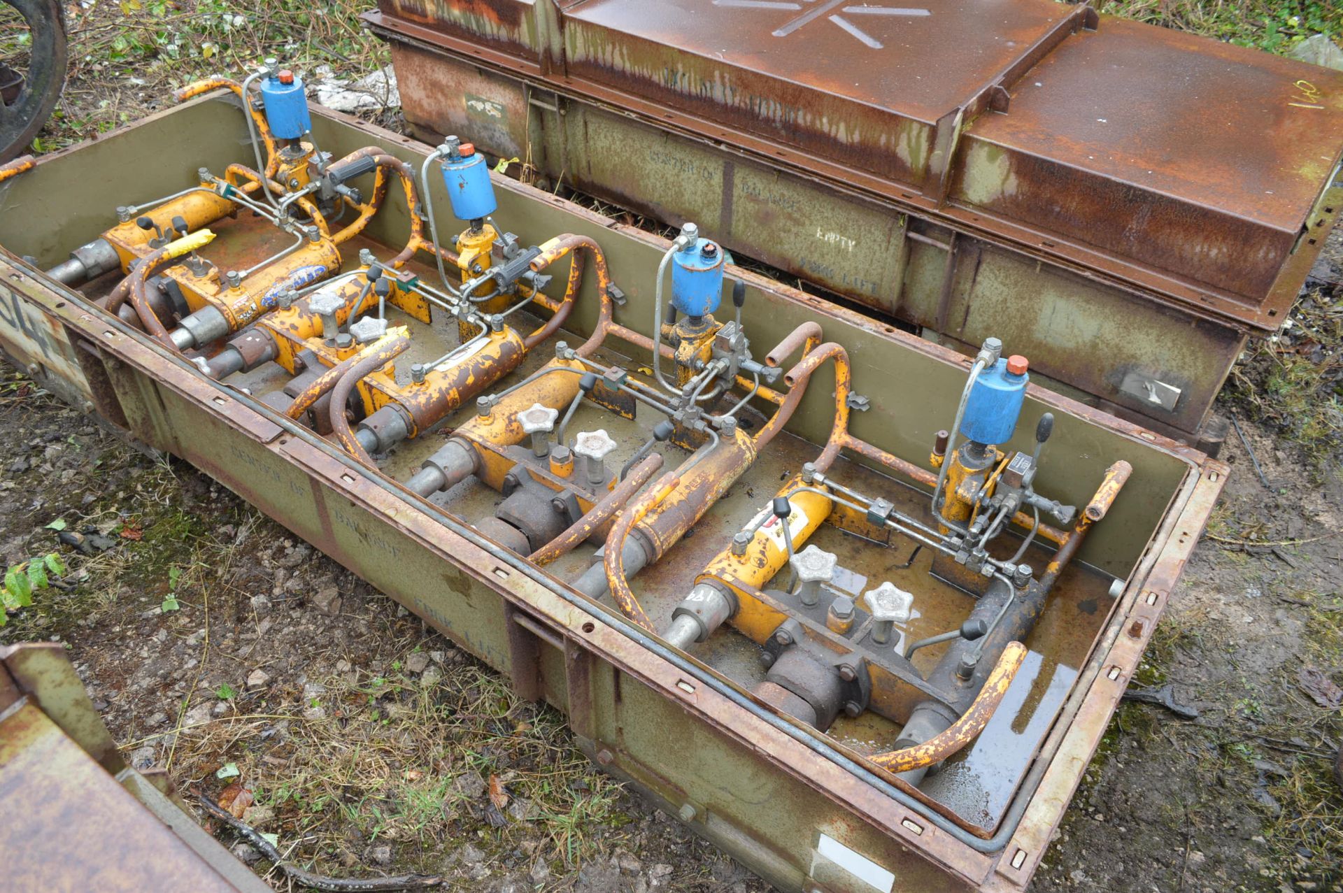 Four Geismar H48828 Track Modular Weld Shear Units