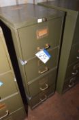 Steel Four Drawer Filing Cabinet, with brass handl