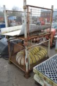 Two Steel Cage Pallets, with contents