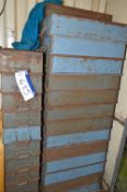 Approx. 38 Steel Tote Bins, each approx. 670mm x 2