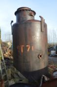 Steel Vessel, approx. 2m dia. x 2.6m deep