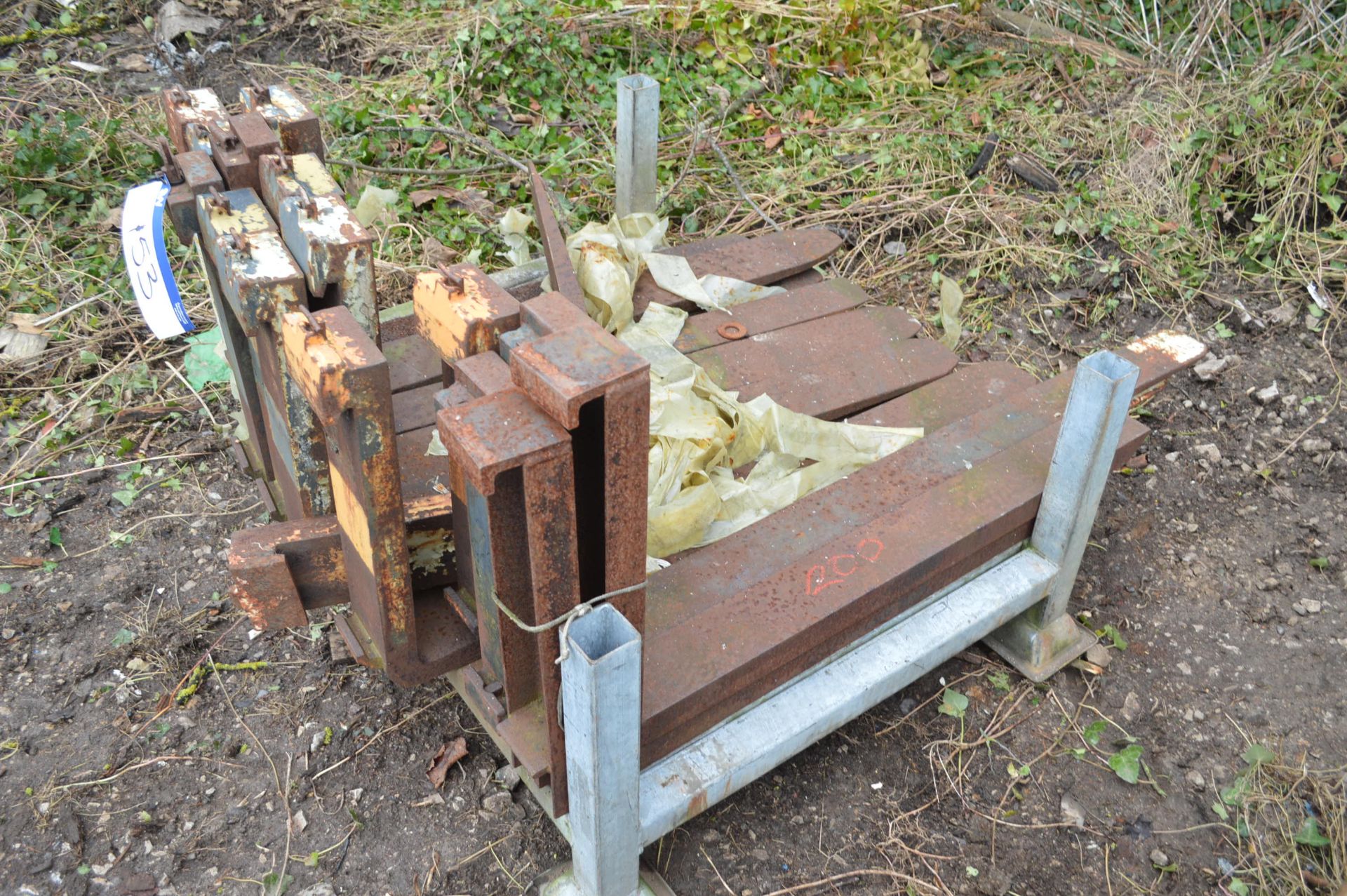 Seven Pairs of Fork Lift Truck Forks, as set out o - Image 2 of 2