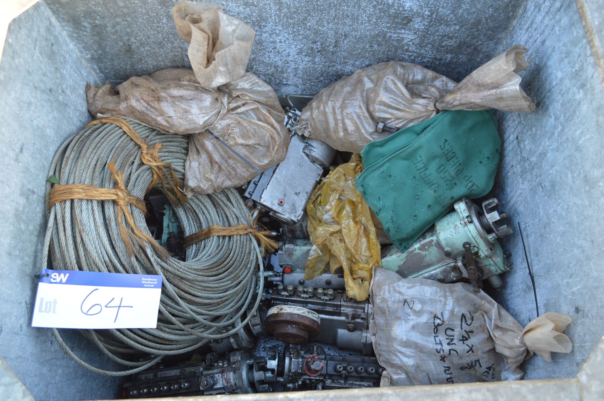 Assorted Contents of Steel Chest, including wire c - Image 2 of 2