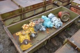 Assorted Pumps, in steel missile box (missile box
