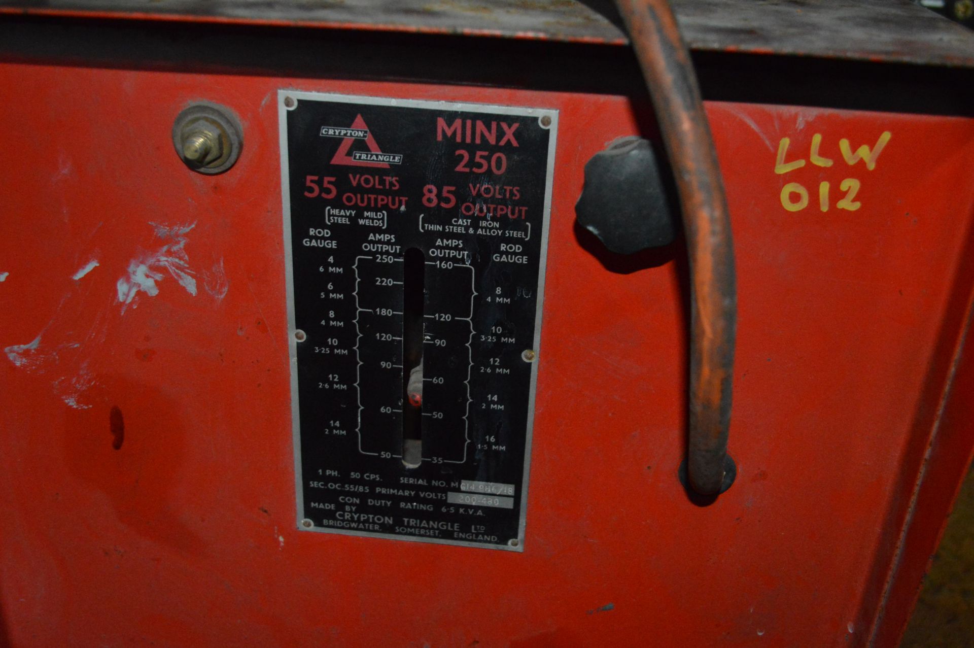 Crypton-Triangle Minx 250 Welding Rectifier - Image 3 of 3