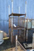 Two Steel Cage Pallets & One Post Pallet