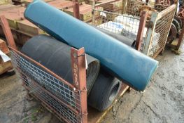 Rubber Belting, in steel post pallet (steel post p