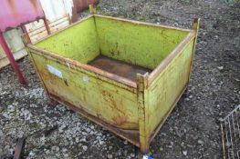 Steel Box Pallet, approx. 1.28m x 950mm x 590mm de