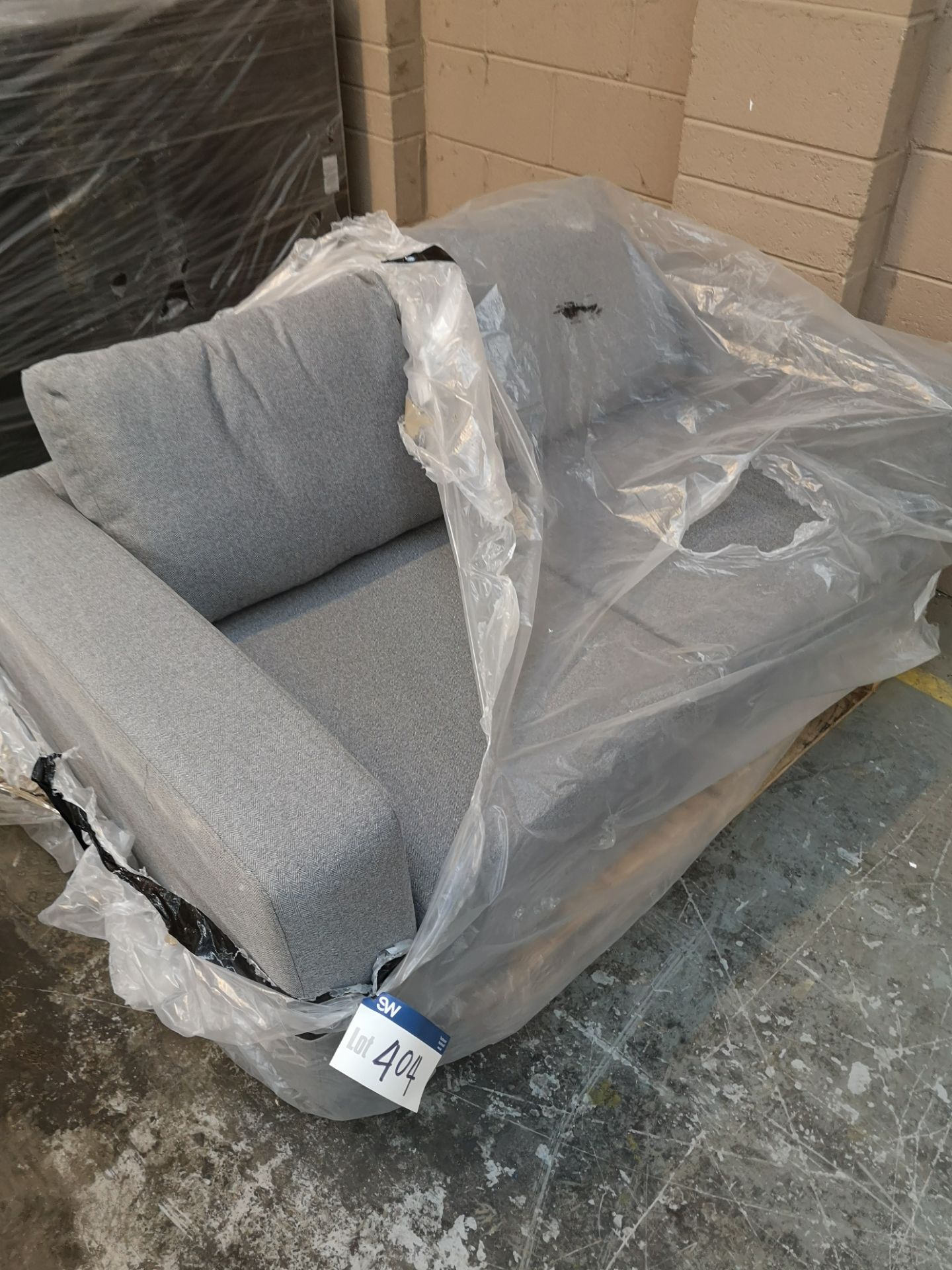 Grey Upholstered 2 Seater Settee