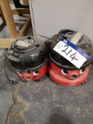 2 x Numatic 240v Vacuum Cleaners (Known To Require Attention)