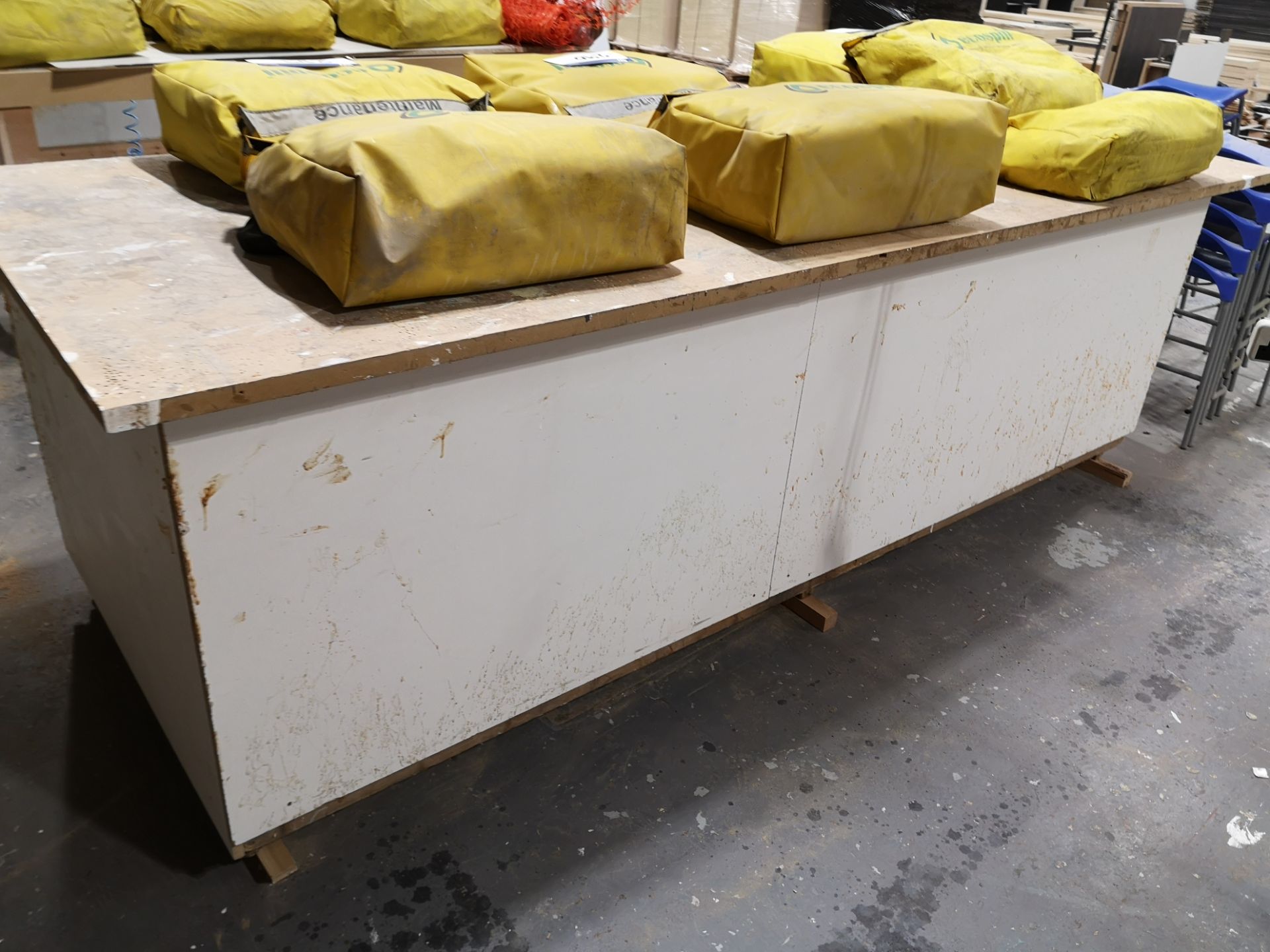 Wooden Workbench, Approximately 3m x 1.2m