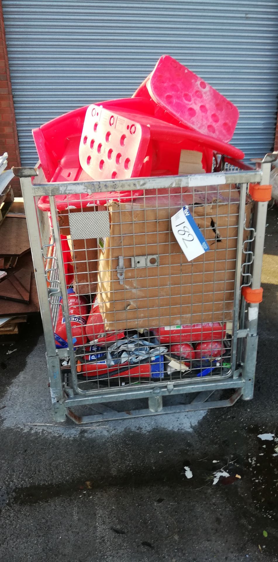 Stillage and Contents Including Fire Extinguishers, Extinguishers Stations and 2 Toilets