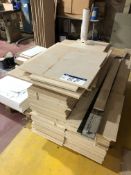 Contents to Pallet Including Various Plywood Sheets, Ave 1630 x 380 x 18mm