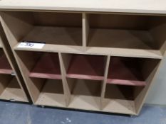 2 Mobile Shelving Units, 1240mm x 540mm x 1230mm