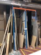 Contents to Rack Including Various MDF, Chipboard and Ply Sheets