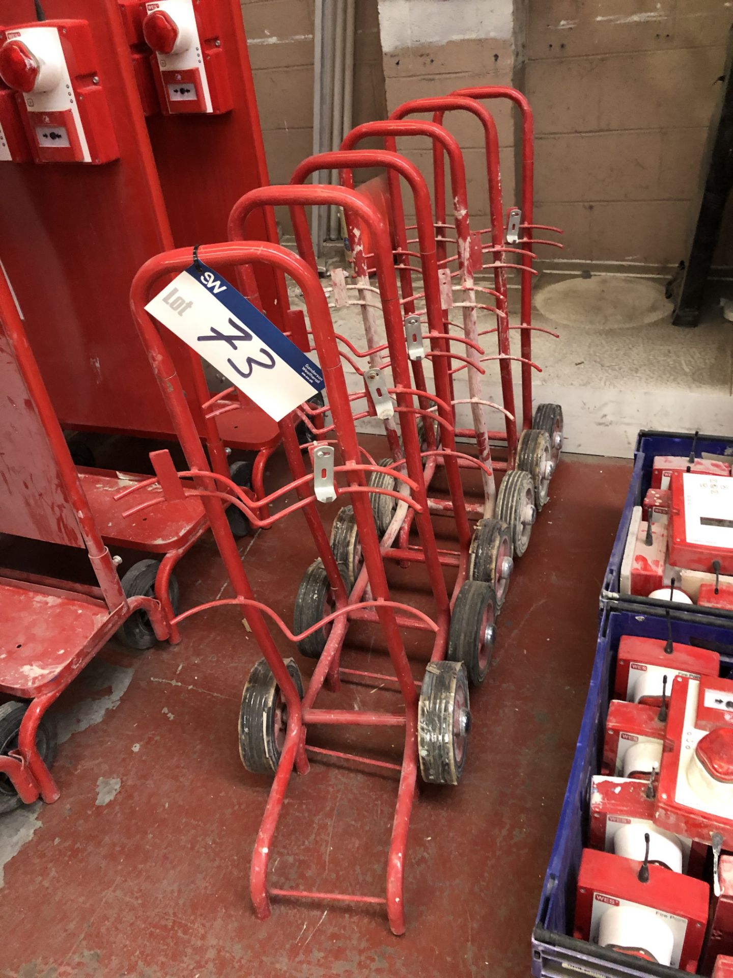 6 Mobile Fire Extinguisher Trolleys