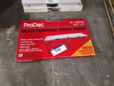 ProDec Multi Purpose Paste Table, 2m x 600mm