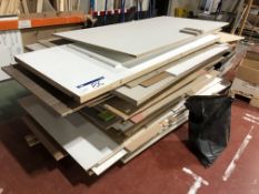 Contents to Pallet Including Various Chipboard and MDF Sheets