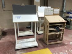 4 Mobile Lectern Work Tables