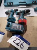 Makita 6281D 14.4D Battery Powered Drill, Makita 8280D 14.4v Battery Powered Drill complete with 1