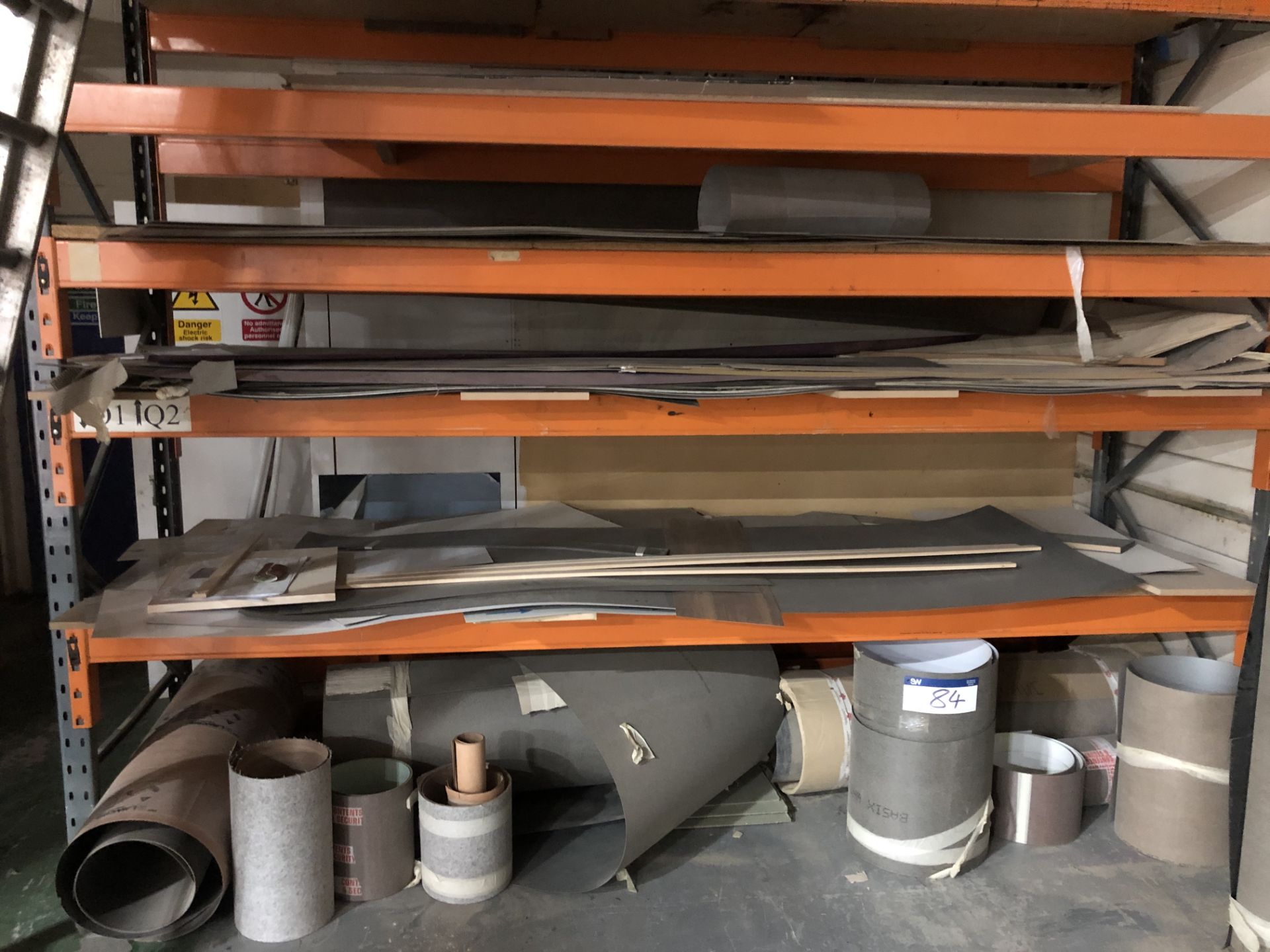 Contents to The Rack Including Various Laminate Veneers and MDF, Chipboard