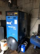 Abac Genesis Plus VT 1510 Receiver Mounted Rotary Screw Air Compressor. Serial Number TP015398G.