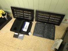 Grave Plaques, as set out in one area