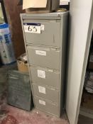 Bisley Five Drawer Steel Filing Cabinet