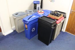 Assorted Recycling Bins, as set out in one area