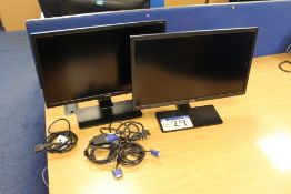 Two Benq Flat Screen Monitors