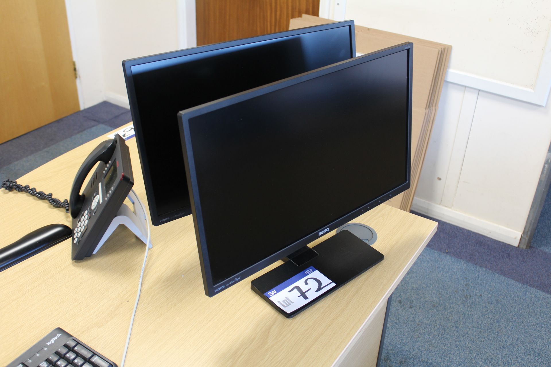 Two Benq Flat Screen Monitors