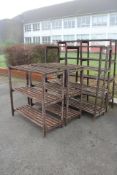 Four Timber Plant Racks