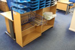 Two Light Oak Veneered Bookcases