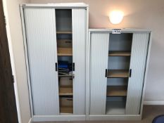 Light Oak Veneered Double Door Cabinet