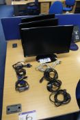 Three Benq Flat Screen Monitors