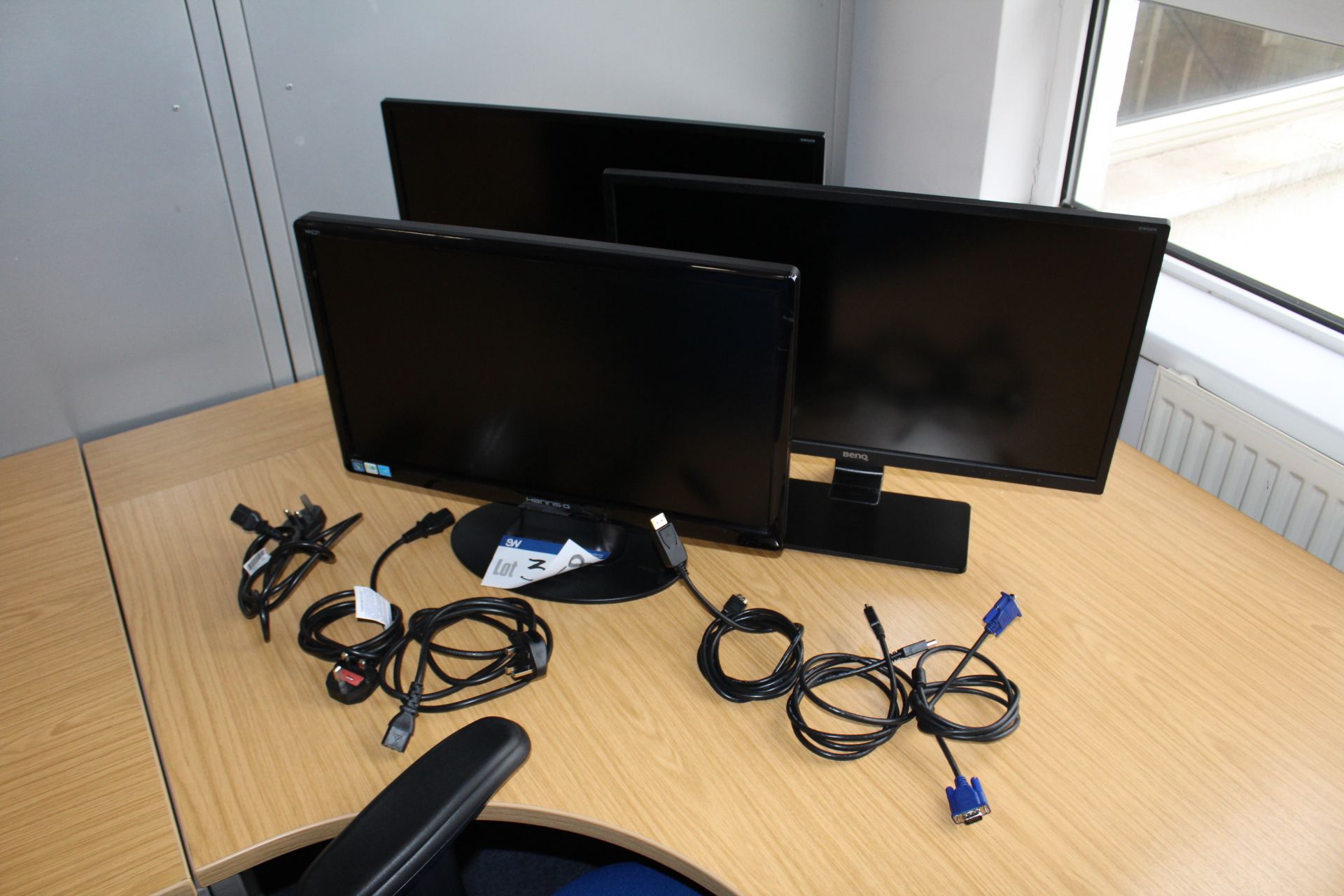 Three Assorted Flat Screen Monitors