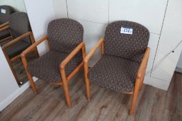 Two Fabric Upholstered Stand Chairs & Fabric Upholstered Swivel Armchair