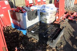 Two Collapsible Pallet Crates, with fire extinguisher contents