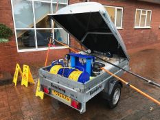 Brenderup Trailer Top Single Axle Trailer Mounted Window Cleaning System with Water Filtration and 3