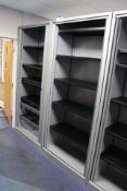 Two Silverline Tambour Door Cabinets