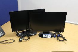 Two Benq Flat Screen Monitors