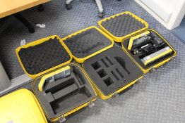 Assorted Trimble Battery Adapter Components, as set out in seven carry cases