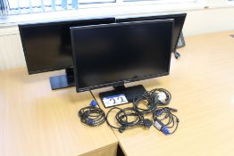 Three Benq Flat Screen Monitors