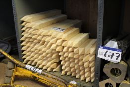 Quantity of Wooden Stakes, as set out on one tier of rack